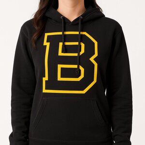 47 Brand Bruins Unisex Hoodie Sweatshirt Small Black Yellow Logo